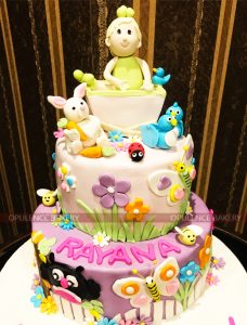 Animal Themed Birthday Cake for Girl