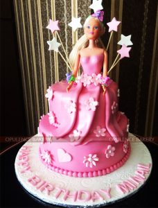 Cute Pink Fondant Cakes for Girls