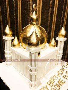 Taj Mahal Golden Birthday Cake