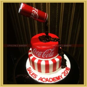 coca cola customized fondant cake