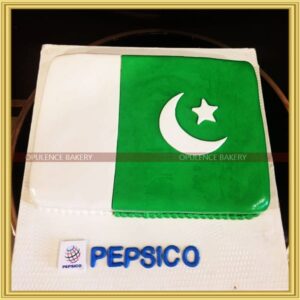 Pakistanis flag custom cake