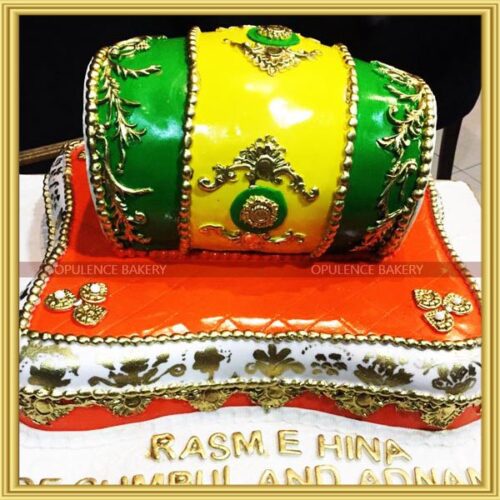 Cushion Dholak Cake For Mayun
