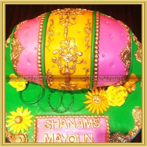 Dholak Cake For Mehndi