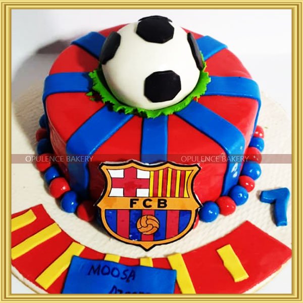 Barcelona Football Cake in Abu Dhabi