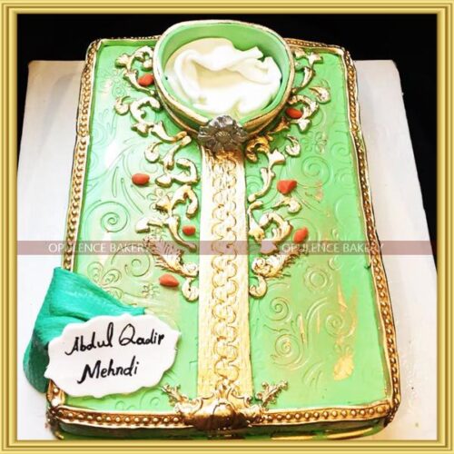 Groom Mehndi Theme Cake