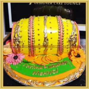 Dholak cake for mehndi