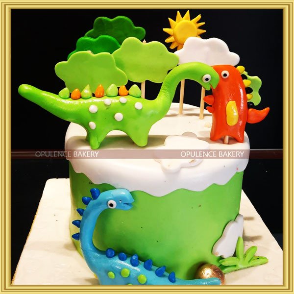 Dinosaur Theme Custom Cake