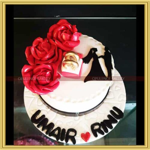 Engagement Anniversary Cake For Couple