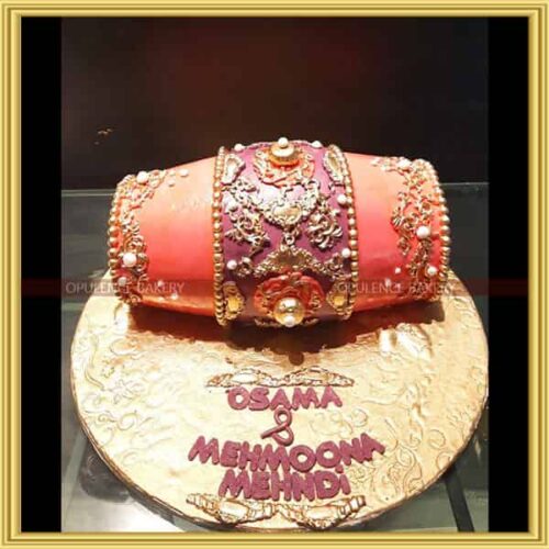Dholak Cake For Mehndi