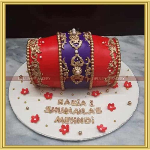 Dholak Cake For Mehndi