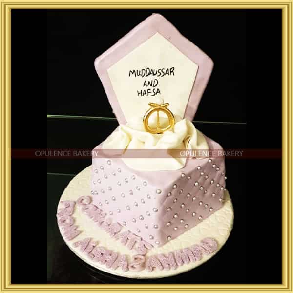 Engagement Ring Ceremony Cake With 3D Finishing Without Fondant |  Engagement Cake By Seller FactG - YouTube