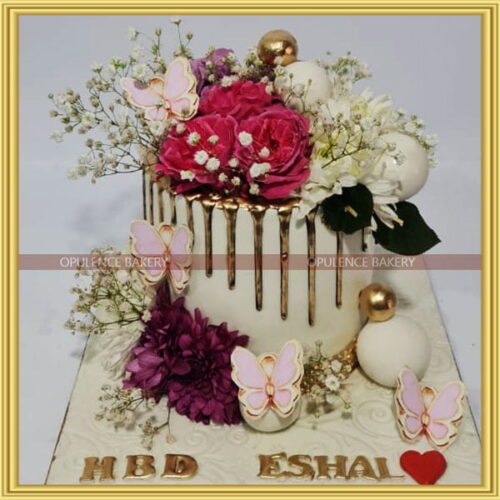 Floral Cake For Valentine's Day