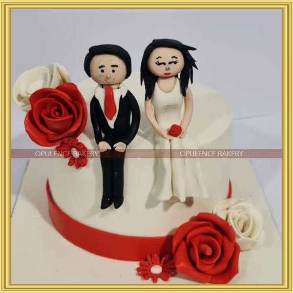 Valentines Day Couple Cake - Opulence Bakery