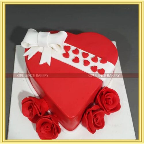 Heart Shaped Cake For Valentine's