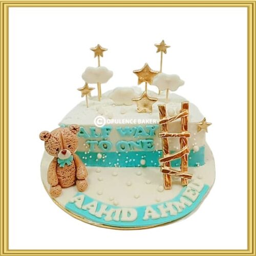 6 Months Birthday Cake