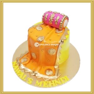 Custom Princess Sofia 3rd birthday cake with royal blue crown and sugar roses in Lahore
